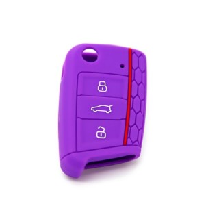 New High Quality Honeycomb Red-line Car Environmental Silicone Key Fob Protector Cover Case for VW G