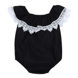 Newborn Clothes Baby Girls Romper Clothing  Infant Sleeveless Ruffles Lace Collar Baby Romper Summer