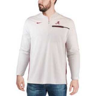Nike Alabama Crimson Tide White 2017 Coaches Sideline Half-Zip Jacket