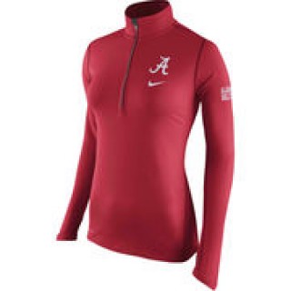 Nike Alabama Crimson Tide Woman's Crimson Tailgate Element Performance Half-Zip Jacket