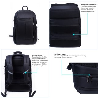 OSOCE   Laptop Backpack Anti-Theft Men & Women College School Computer Trave Bag for 17in Laptop wit
