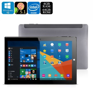 Onda OBook 20 Plus Dual-OS Tablet PC - Licensed Windows 10, Android 5.1, Quad-Core CPU, 10.1-Inch IP