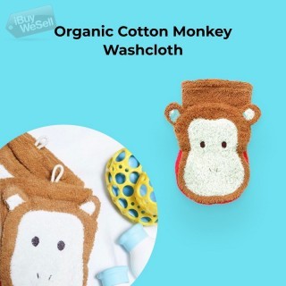 Organic Cotton Monkey Washcloth