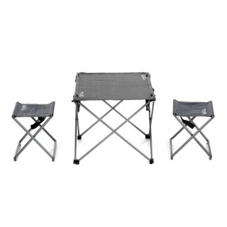 Outdoor Foldable Camping Picnic Tables Portable Compact Lightweight Folding Roll-up Table with 2 Fol