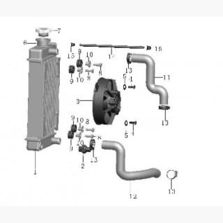Part 11
Top Radiator hose for EFI models
