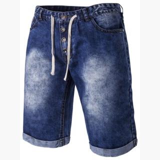 Patch Pocket Acid Wash Men's Midi Jeans