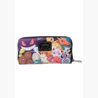 Pokemon Group Collage Faux Leather Zip Around Wallet