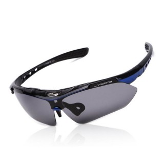 Polarized Cycling Glasses UV Protection Sports Sunglasses, Black & Blue