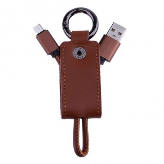 Portable 2 in 1 Key Chain USB Data Sync Charging Cable for Android