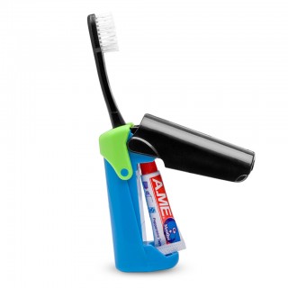 Portable Detachable Travel Toothbrush with Toothpaste Kit Holder