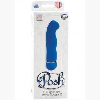 Posh 10 Function Petite Teaser Silicone Massager Waterproof Blue