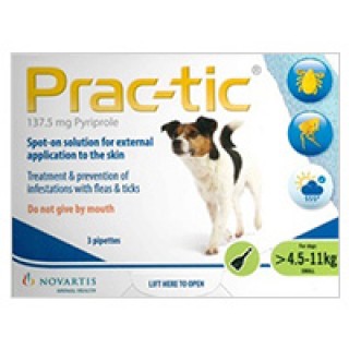 Prac-Tic Spot On for Small Dog: 10-25 lbs (Green) 3 PACK