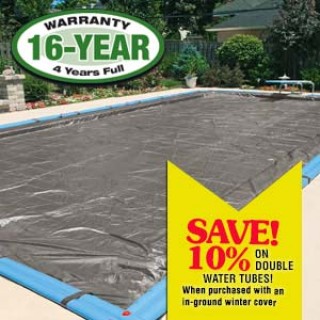 Pro Strength Super Polar PlusIn Ground Pool Covers - 20' x 40' Center Step - Pool Size / 25' x 45' -