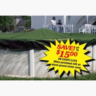 Pro-Strength Polar Plus Above-Ground Pool Covers - 12' x 24' Oval Pool (16' x 28' Oval Cover) / 40 C
