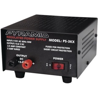 Pyramid Car Audio PS3 2.5-Amp 13.8-Volt Power Supply