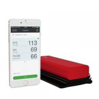 Qardio 94A100ILR Smart Blood Pressure Monitor for Apple Ios & Android Lightning Red