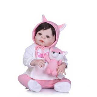 Reborn Baby Girl Doll 22 inch Soft Full Silicone Vinyl Body Lifelike Toddler Doll