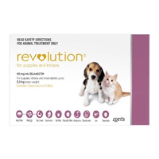 Revolution for Kittens / Puppies (Pink) 3 DOSES