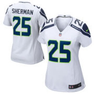 Richard Sherman Seattle Seahawks Nike Women's Game Jersey - White