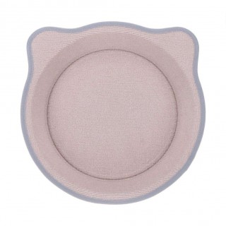 Round Cat Pot Bed Cat Claw Tray for Puppy Cat with Catnip Pet Supply(Beige)