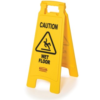 Rubbermaid FG611277YEL Floor Sign with 