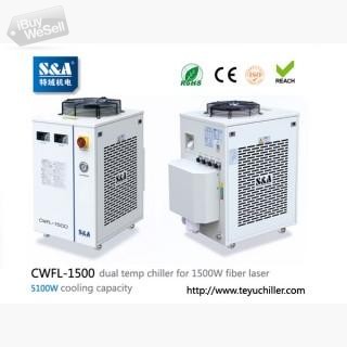 S&A water chiller CWFL-1500 for cooling 1500W metal fiber laser machine