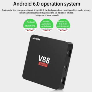 SCISHION V88 Mars II Smart Android TV Box Android 6.0 RK3229 Quad-core 2G / 8G Mini PC WiFi & LAN VP