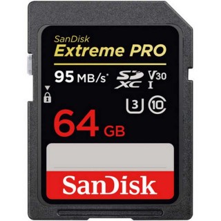 SanDisk Extreme Pro V30 64GB SDXC UHS-I Card (SDSDXXG-064G)