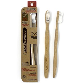 SenzaBamboo Eco-Friendly Bamboo Toothbrush, Adult Ultra Soft, SenzaCare