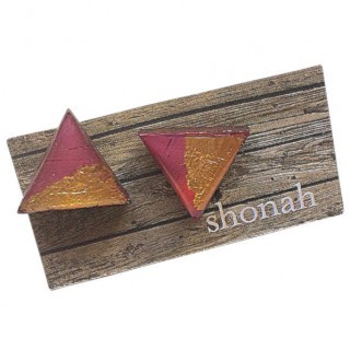 Shonah Shonah Copper Triangle Studs Berry