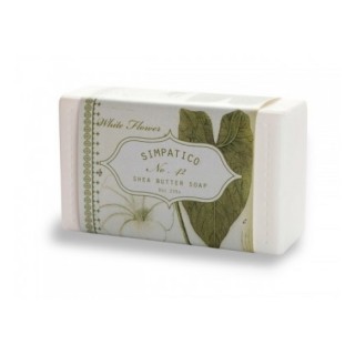 Simpatico White Flower Wrapped Soap