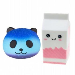 Slow Rising Jumbo Squishy Kawaii Bottle and Panda Soft Toy 2PCS