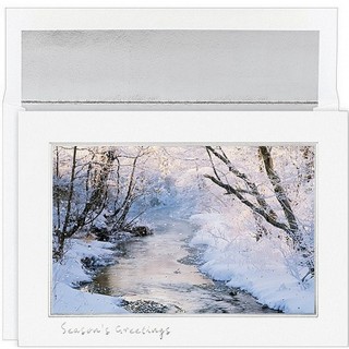 Snowy River Christmas Cards With White Silver Lined Envelopes - 36 Pack