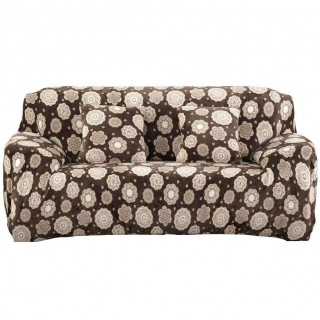 Sofa Cover Edelweiss Pattern All-inclusive Tight Wrap Sofa Towel(4 Seater)