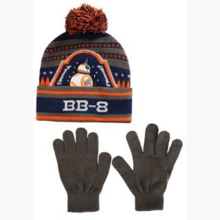 Star Wars BB8 Boy's Knit Ski Hat with Gloves