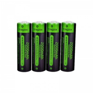 TENOZEK 4 Pieces Ni-MH AA 2000mAh 1.2V Rechargeable Batteries