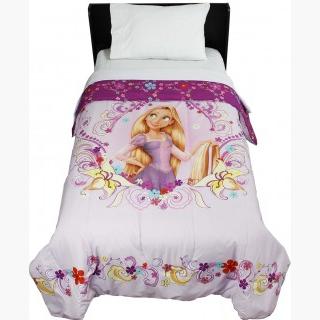 Tangled Twin Bed Comforter - Disney Rapunzel Magic is in Your Heart Bedding
