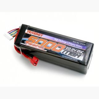 Tenergy 22.2V 5000mAh 25C LIPO Battery Pack w/ Dean Connector