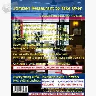 Thailand Pattaya Jomtien Bargain Priced Restaurant Take Over