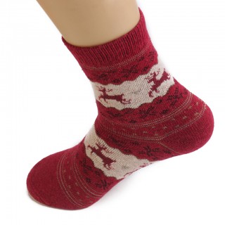 Thickening Winter Christmas Wool Crew Socks for Women