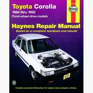 Toyota Corolla Haynes Repair Manual 1984-1992