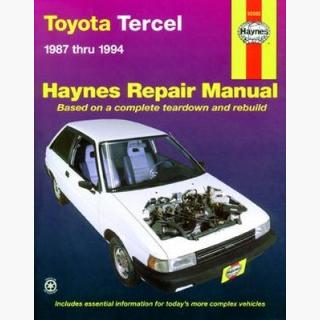 Toyota Tercel Haynes Repair Manual 1987-1994