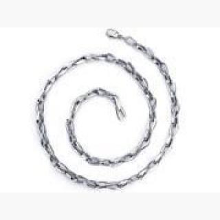 Trendy and Versatile: Unisex Stainless Steel Teardrop-Shape Link 20 Inch Chain Necklace