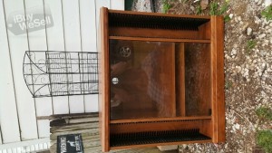 Tv/Stereo Cabinet with case storage on both sides