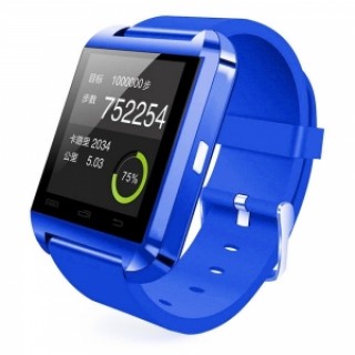 U8 Bluetooth Touch Screen Smart Wrist Watch for Android IOS Samsung iPhone other Phones - Blue