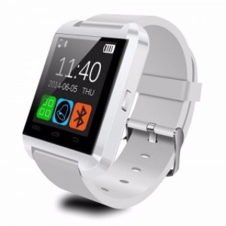 U8 Bluetooth Touch Screen Smart Wrist Watch for Android IOS Samsung iPhone other Phones - White