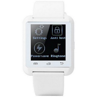 U8 Waterproof MTK6261 Bluetooth V3.0 Touch Screen Smartwatch - White