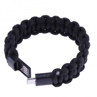 USB 2.0 Charging Data Sync Cable Survival Paracord Bracelet for Android (1)