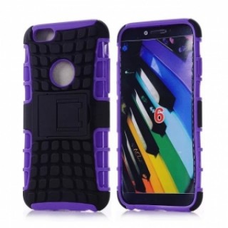 Unique Tire Texture Silicone & PC Back Cover Holder for iPhone 6/6S 4.7