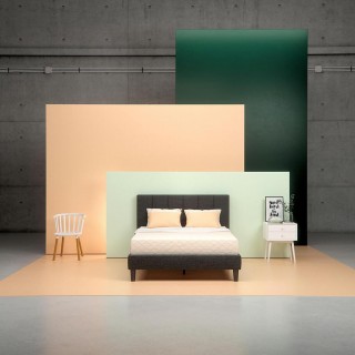 Upholstered - Square Stitched Platform Bed Frame